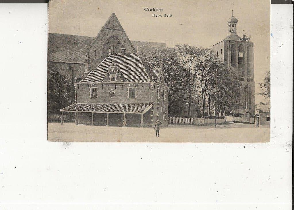 Workum Hervormde Kerk Stempel! veldleger 30=5-1918, Ophalen of Verzenden, Voor 1920, Gelopen, Friesland