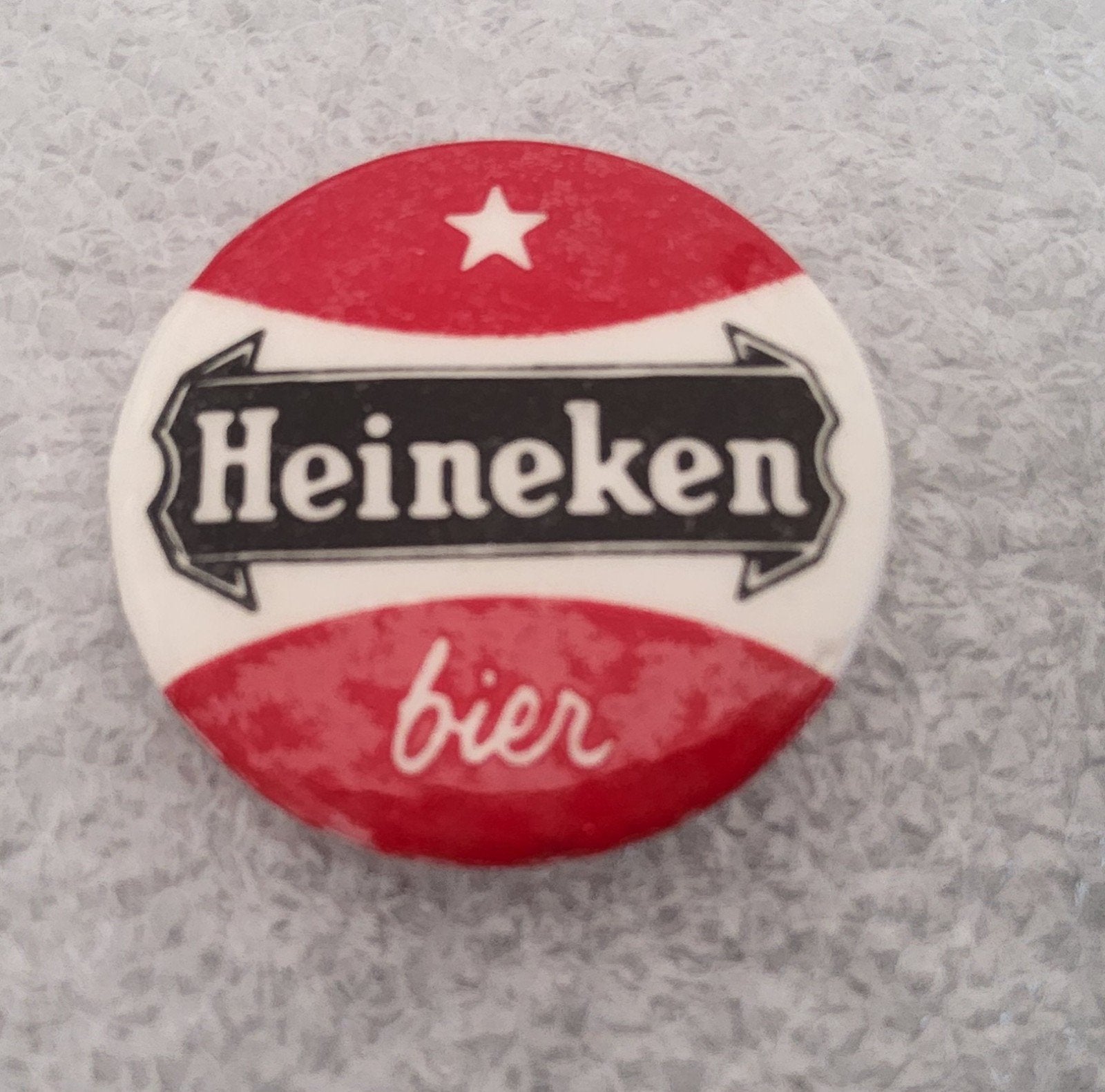 Vintage Heineken Bier Button Speld, Ophalen of Verzenden, Gebruikt, Overige onderwerpen, Button