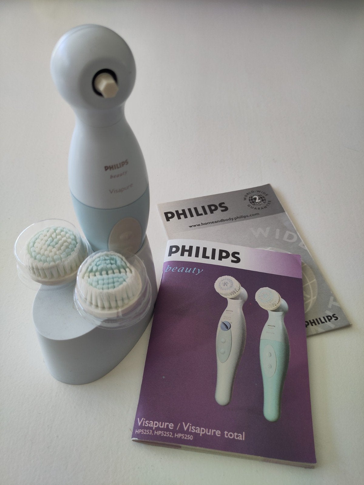 Philips VisaPure Gezichtsreinigingsborstel, 2 opzetborstelsl, Ophalen of Verzenden, Gebruikt, Overige typen