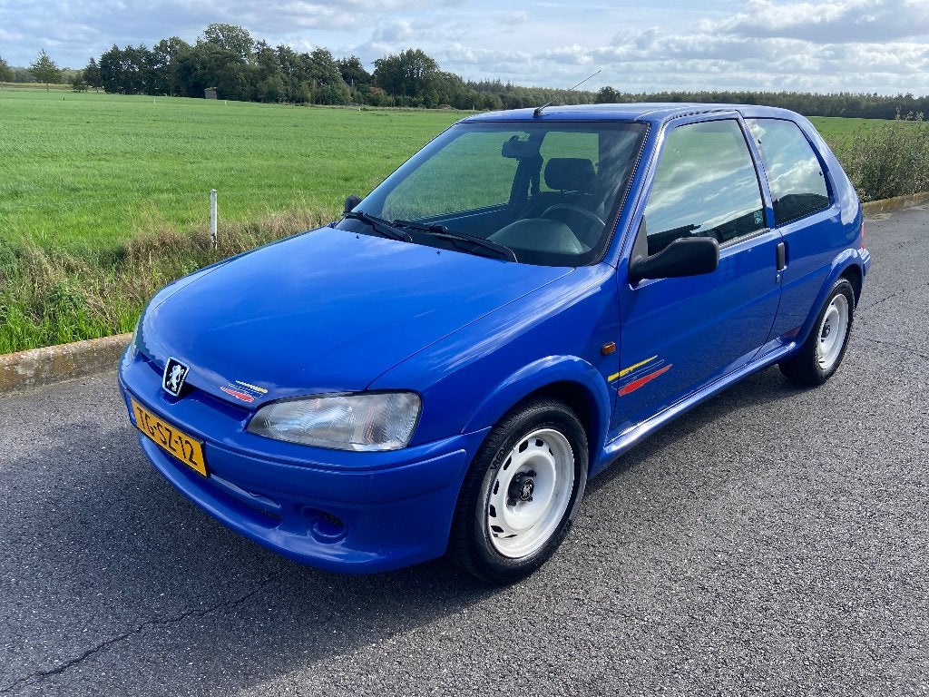 Peugeot 106 1.6 Rallye 1998 Blauw, Voorwielaandrijving, Stof, 4 cilinders, 100 pk