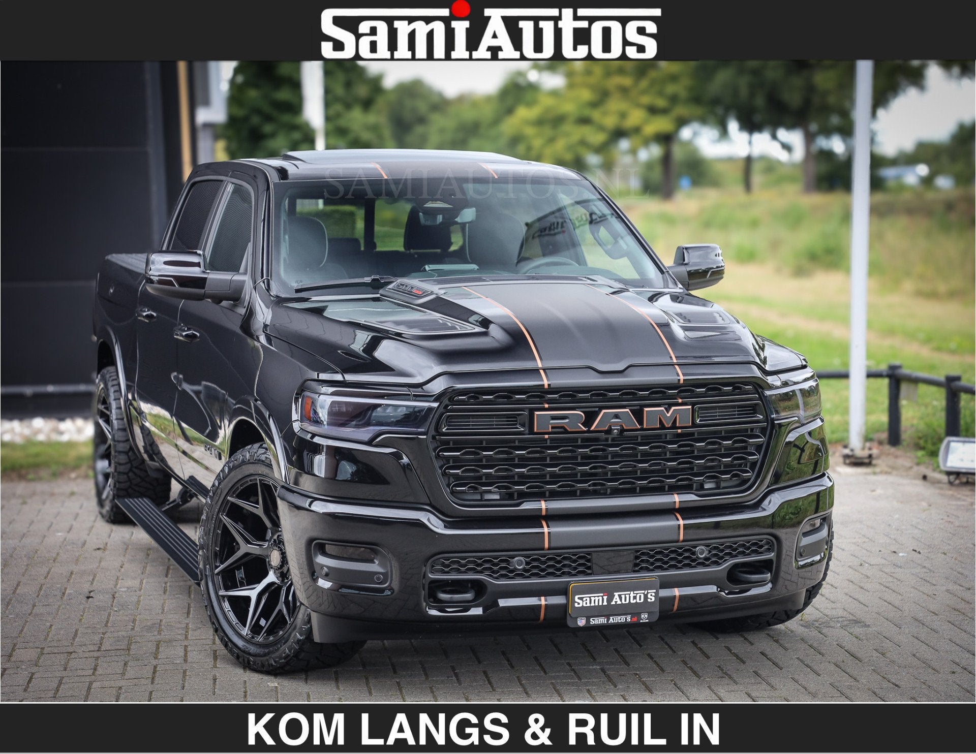 Dodge Ram LIMITED SPORT H.O 540 PK | Massage + Full Option |, Automaat, Dealer onderhouden, Met garantie (alle), Zwart
