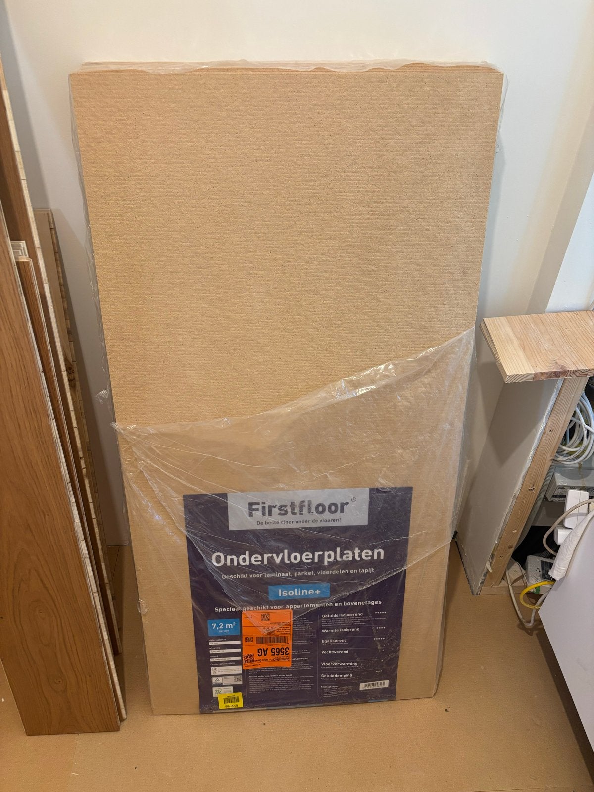 8 ondervloerplaten 10mm, 4,8m2 - Firstfloor Isoline+, Ophalen, Overige materialen, 30 cm of meer, Overige typen