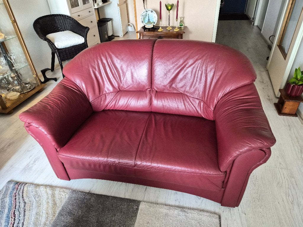 Leren Banken, Ophalen, 250 tot 300 cm, Gebruikt, Driepersoons