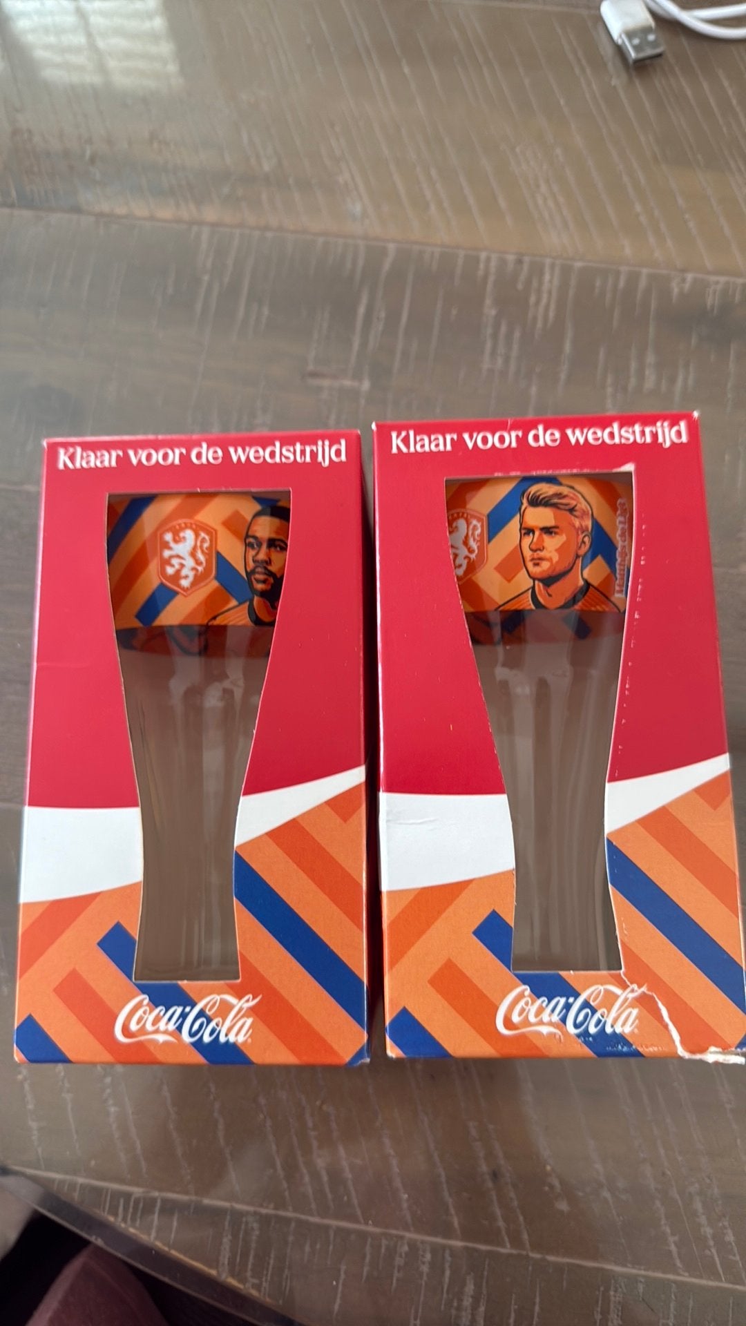 Coca cola glazen oranje spelerscollectie, Verzamelen, Sportartikelen en Voetbal, Ophalen, Nieuw, Buitenlandse clubs