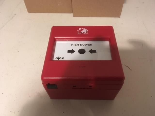 681. AJAX handmelder rood, Ophalen of Verzenden, Nieuw