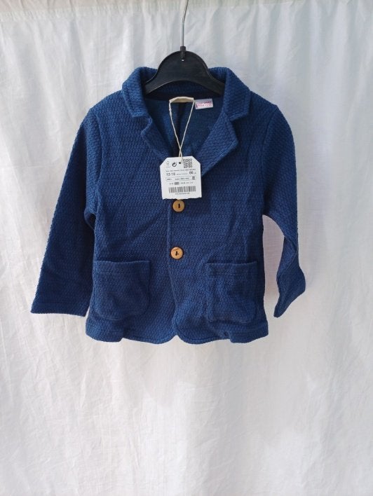 Stoer NIEUW blauw jack/vest mt 86 merk Zara Baby Boy, Truitje of Vestje, ., Ophalen of Verzenden, Zo goed als nieuw