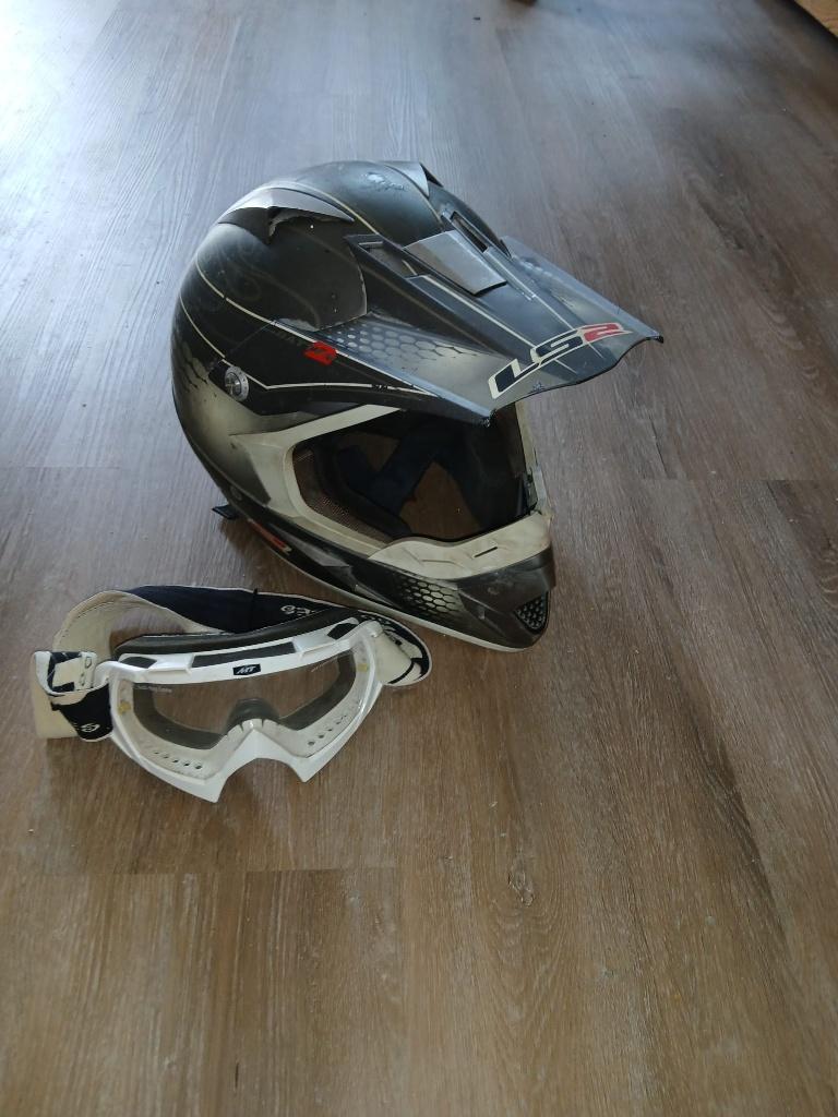 LS2 Crosshelm maat S, Motoren, Kleding | Motorhelmen, Overige merken, S, Tweedehands, Offroadhelm
