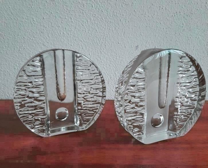 2 vintage kristallen solifleur vazen, Antiek en Kunst, Antiek | Glas en Kristal, Ophalen of Verzenden
