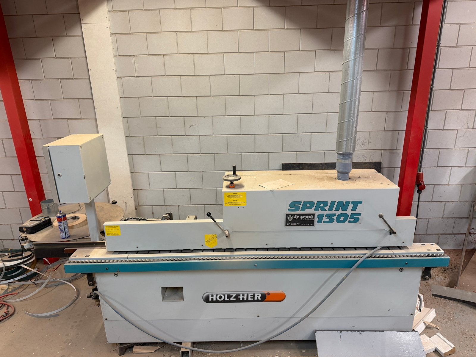 Holzher sprint 1305 kantenlijmmavhine, Ophalen