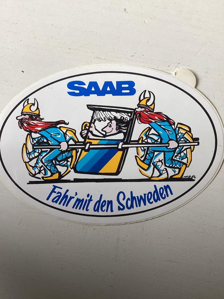 Sticker SAAB, Verzenden, Zo goed als nieuw, Auto of Motor