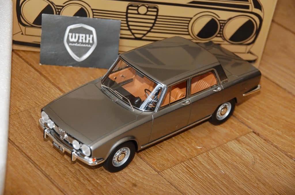 1:18 ALFA ROMEO 1750 BERLINA 1968 grey Laudo resin inbox WRH, Verzenden, Zo goed als nieuw, Auto, Overige merken