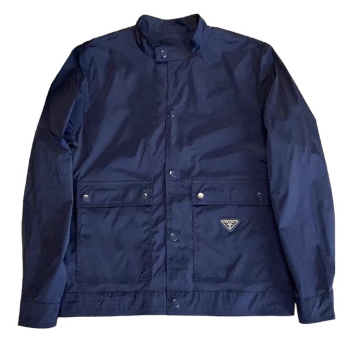 Prada Re-Nylon Logo Jas Jack Navy Blauw Maat M en L, Kleding | Heren, Ophalen of Verzenden, Nieuw, Overige maten, Blauw