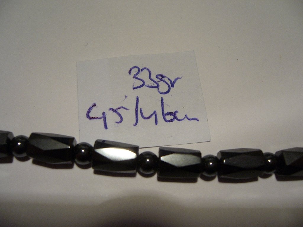 hematiet ketting 45cm mineraal edelsteen hematite, Sieraden, Tassen en Uiterlijk, Kettingen, Zwart, Ophalen of Verzenden, Zo goed als nieuw
