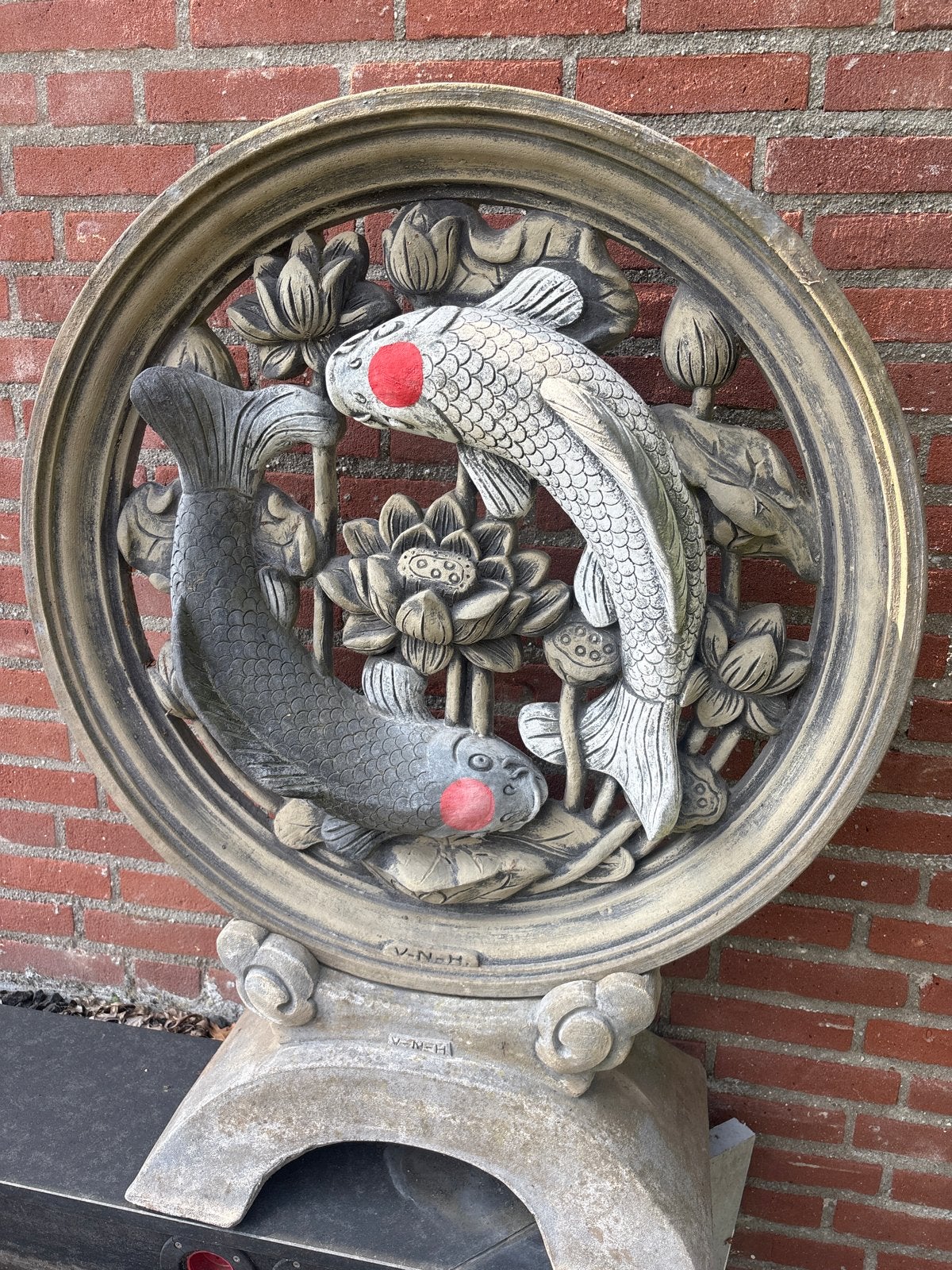 Koi Karper, Ophalen, 50 - 100 cm, Handgemaakt, Steen of Keramiek