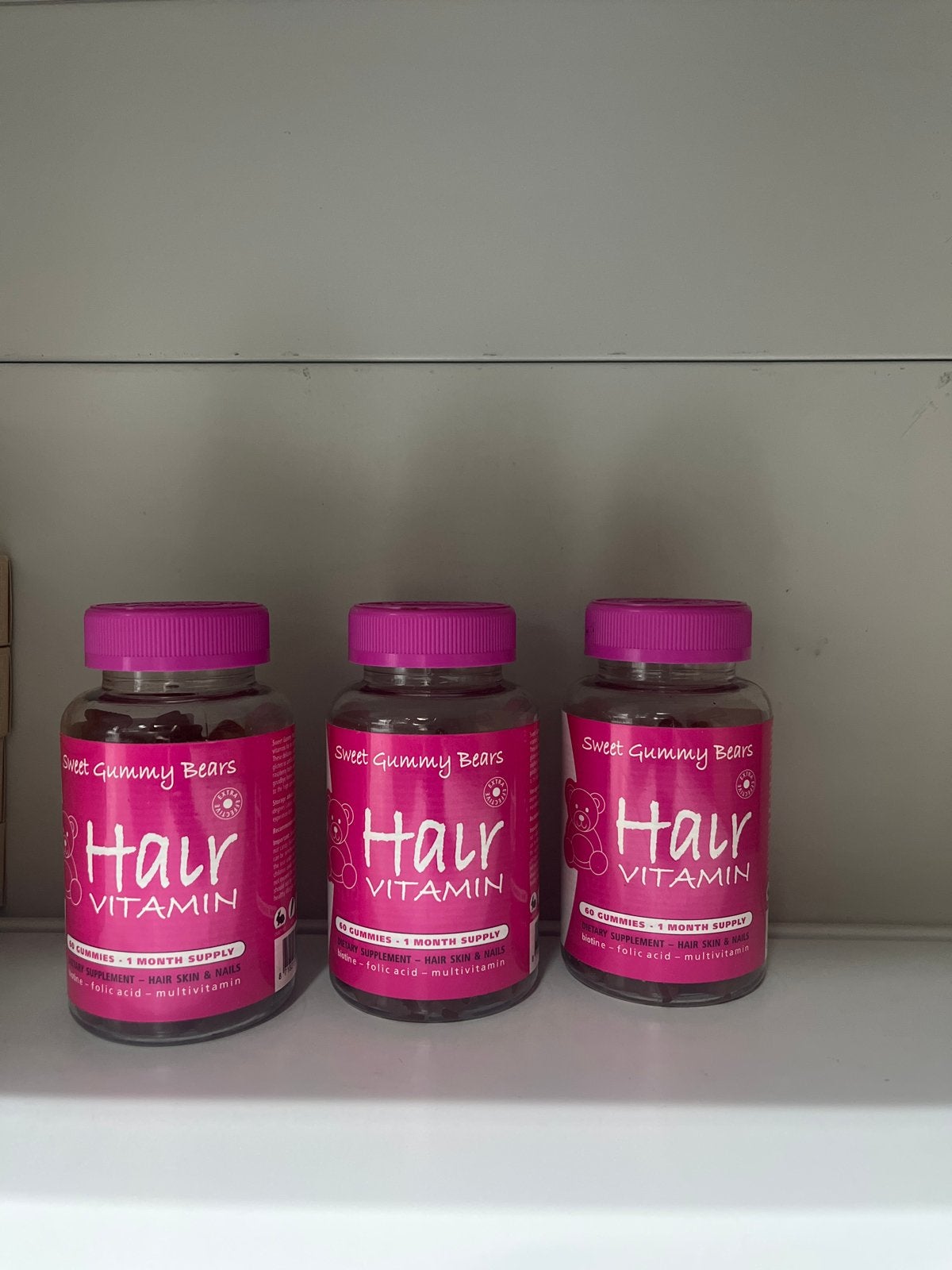 3 x Sweet Gummy Bears Hair Vitamin - 1 maand voorraad, Ophalen of Verzenden, Nieuw, Overige typen