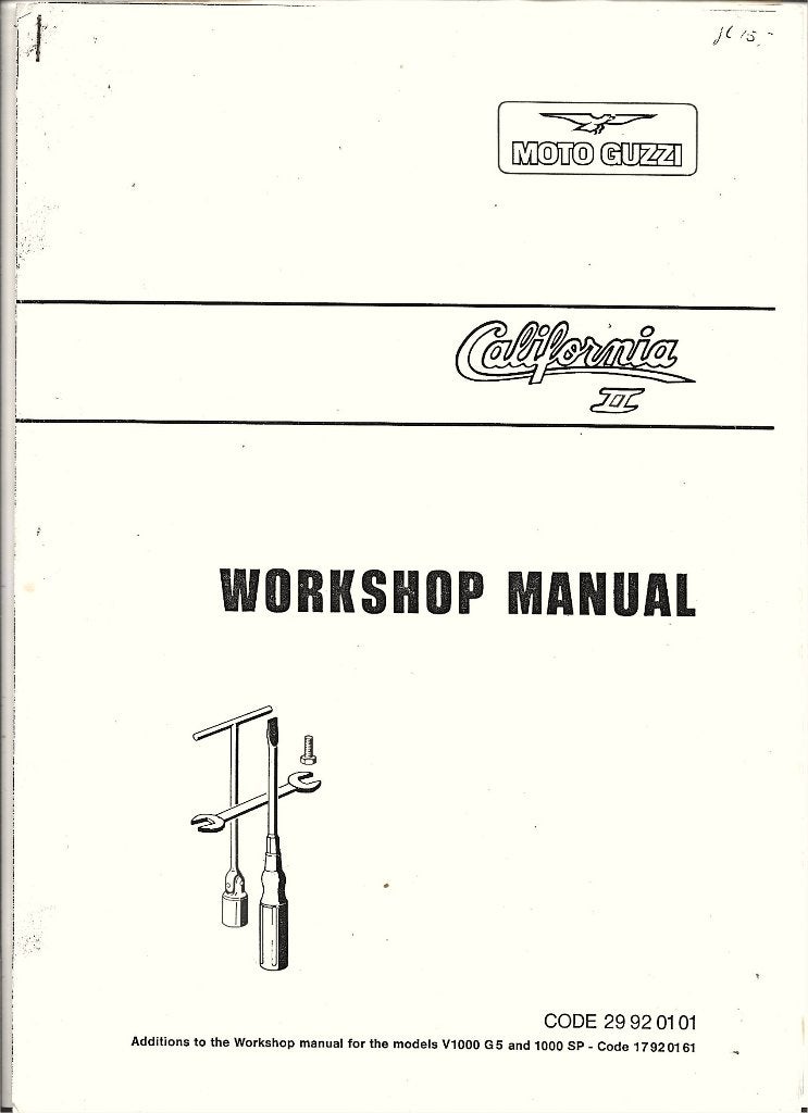 Moto Guzzi California II Aanvulling Workshop (8054z) motor, Ophalen of Verzenden, Moto Guzzi
