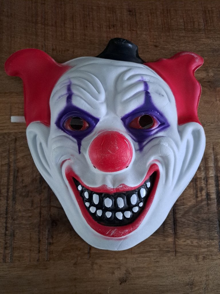 Halloween clown masker, Kleding | Heren, Carnavalskleding en Feestkleding, Overige maten, Ophalen of Verzenden, Gedragen, Accessoires
