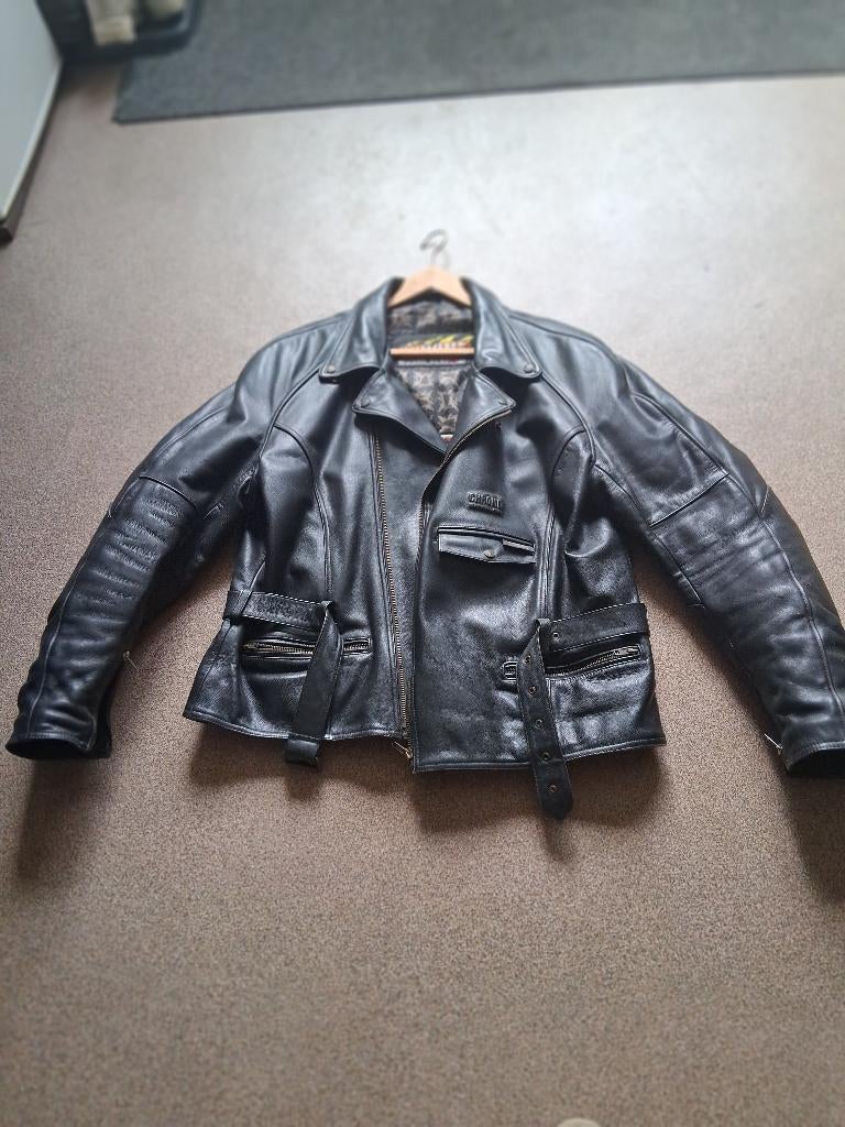 MQP zwarte motorjas, Motoren, Heren, MQP, Jas | leer, Ophalen of Verzenden