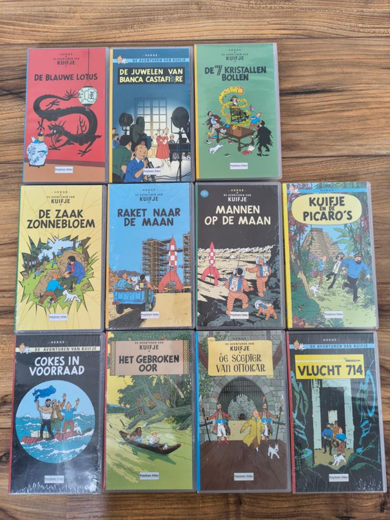Kuifje Videobanden Collectie - Meeste Nieuw in Plastic, Alle leeftijden, Ophalen of Verzenden, Zo goed als nieuw, Actie en Avontuur