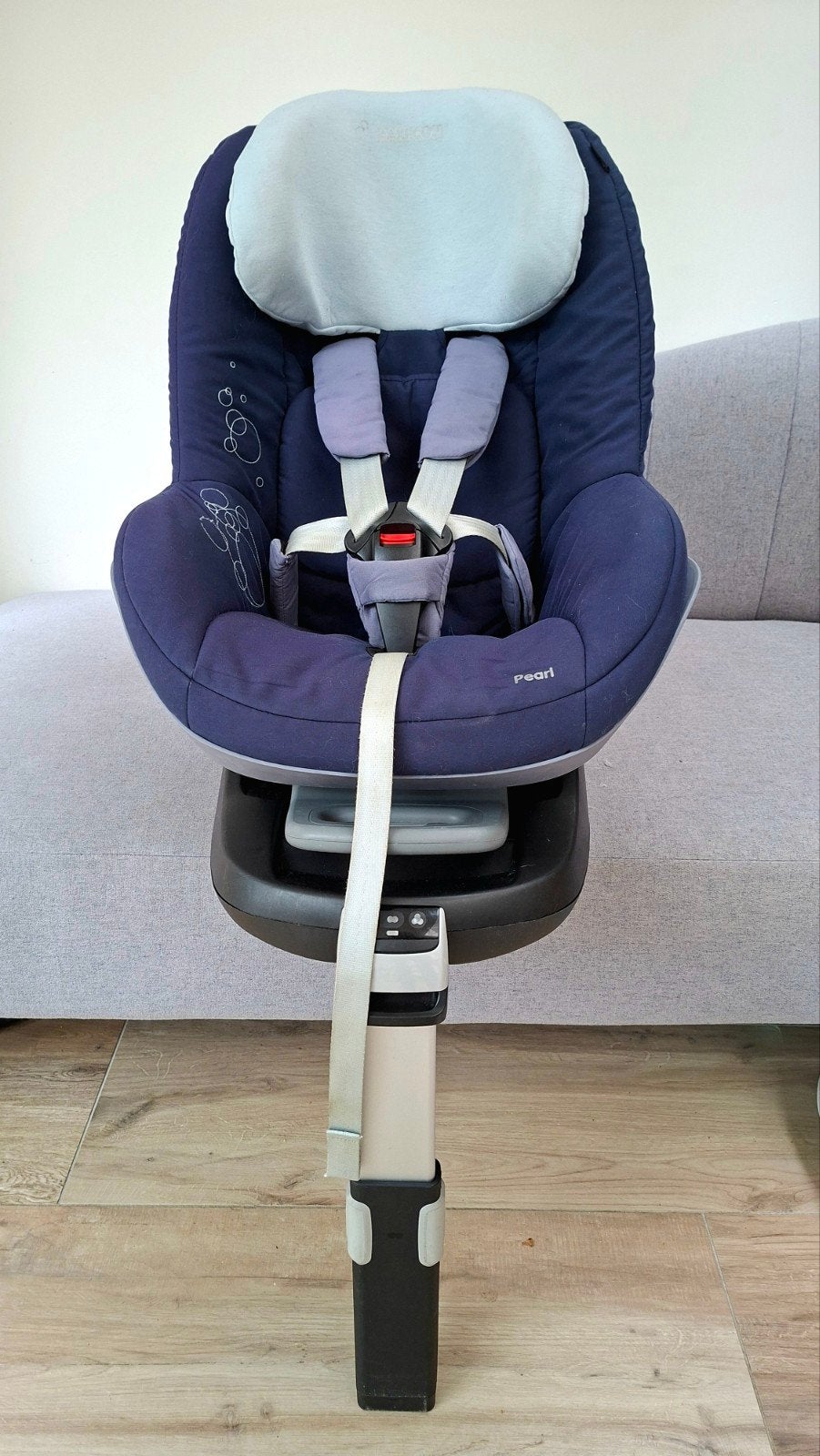 Maxi-Cosi Pearl Dress Blue + FamilyFix Isofix-basis, 9-18 kg, Ophalen, Gebruikt, 9 t/m 18 kg, Isofix