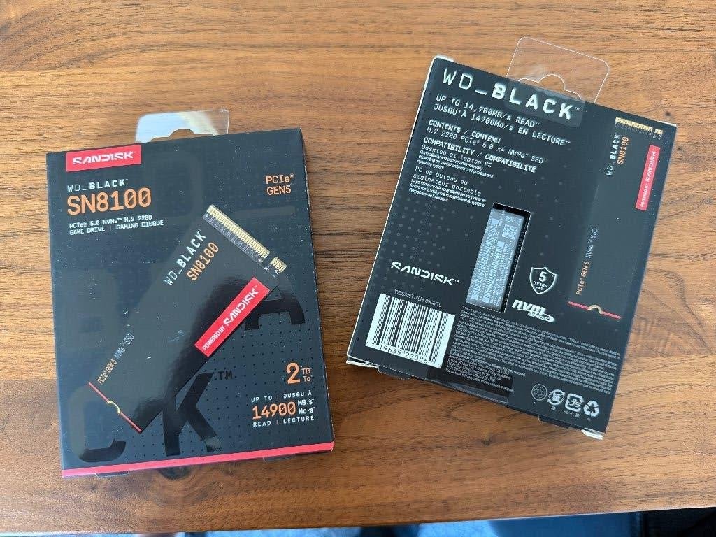 Sandisk WD_BLACK SN8100 2TB M.2, Computers en Software, Harde schijven, Nieuw, Desktop, Intern, SSD, Overige aansluitingen, Ophalen of Verzenden