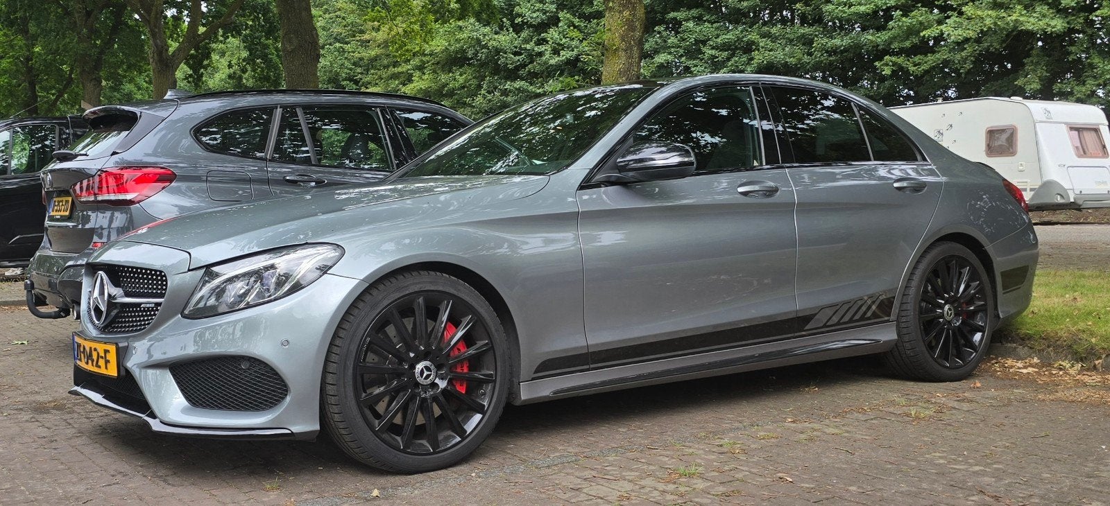 Mercedes Benz C43 AMG |Schaalstoelen|Pano|Burmester|, 1800 kg, Zwart, 367 pk, 2996 cc