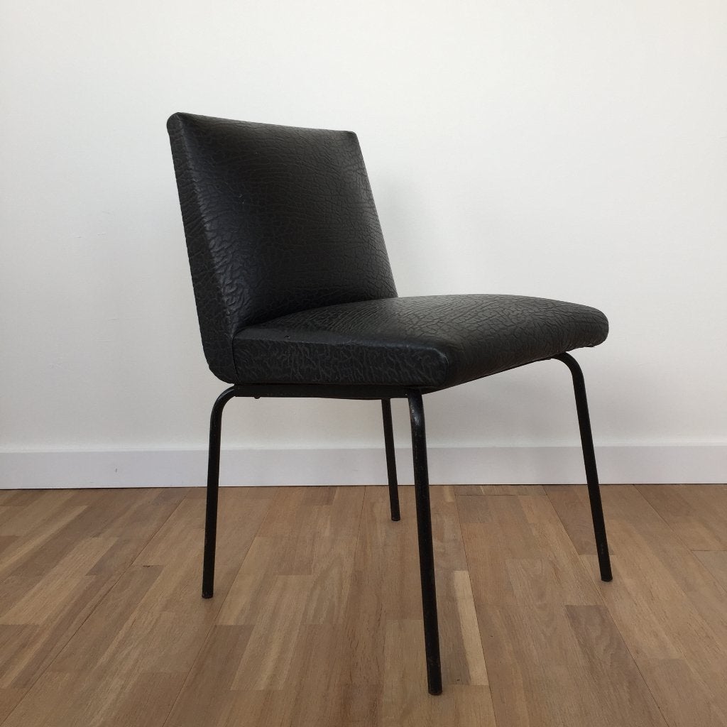 set jaren 60 Meurop stoelen door Pierre Guariche, Ophalen, Gebruikt, Zwart, Vintage