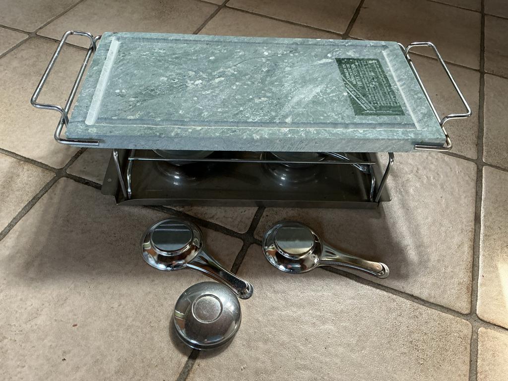 Steengrill / Gourmetstel met branders, Ophalen of Verzenden, Gebruikt, Minder dan 4 personen