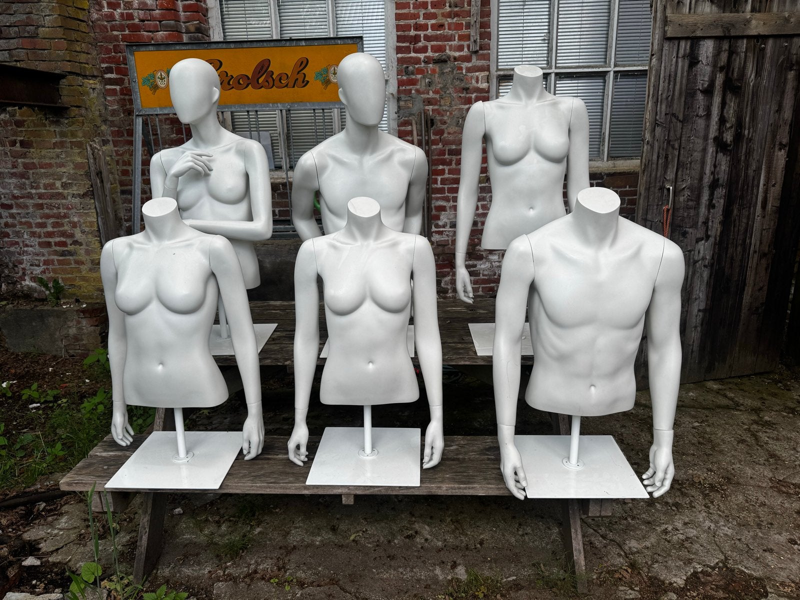 Set van 5 paspoppen (bovenlichaam) - 3 dames, 2 heren, Ophalen