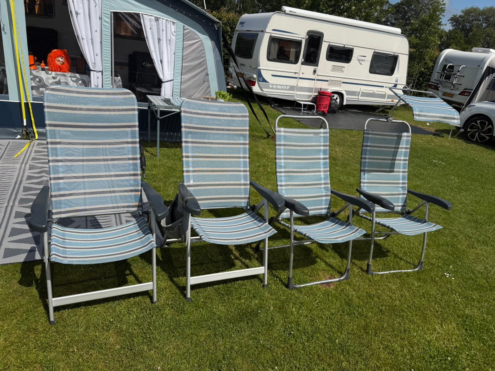 4 crespo stoelen, Ophalen of Verzenden, Gebruikt, Campingstoel