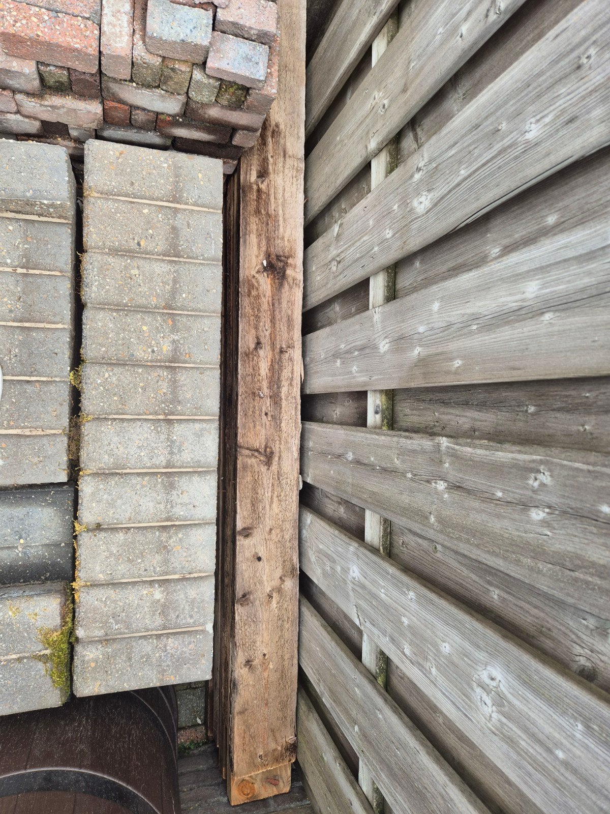 Gebruikte palissaden, 1 meter, 12 stuks, antraciet, Ophalen, Gebruikt, Beton