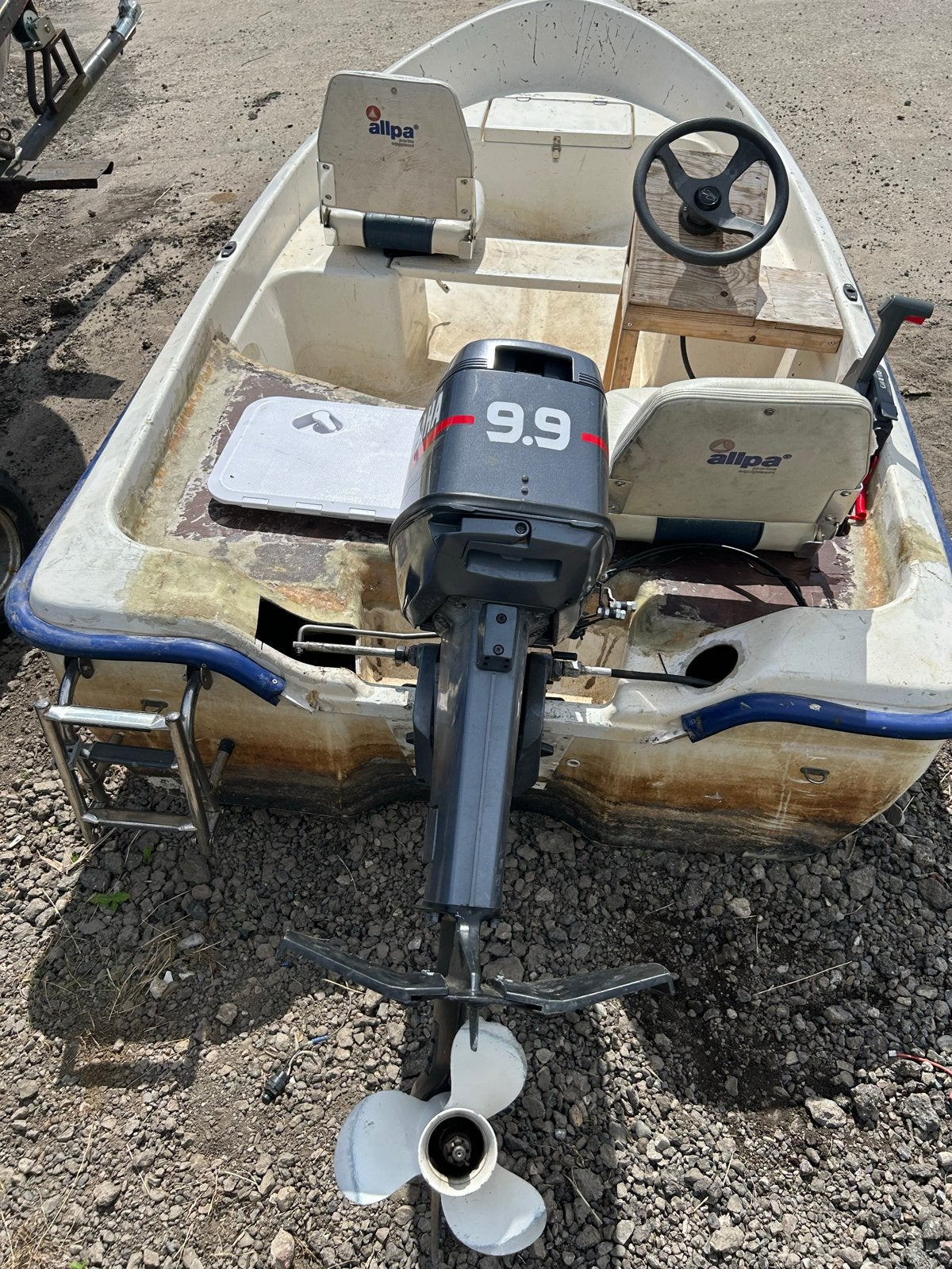 Allpa Quicksilver 360 met Yamaha 25 autolube, Watersport en Boten, Ophalen of Verzenden, Gebruikt, Overige typen, Motorboot