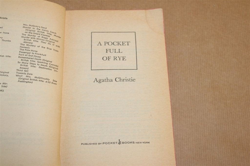 A Pocket Full of Rye — Agatha Christie, Miss Marple 1973, Ophalen of Verzenden, Gelezen