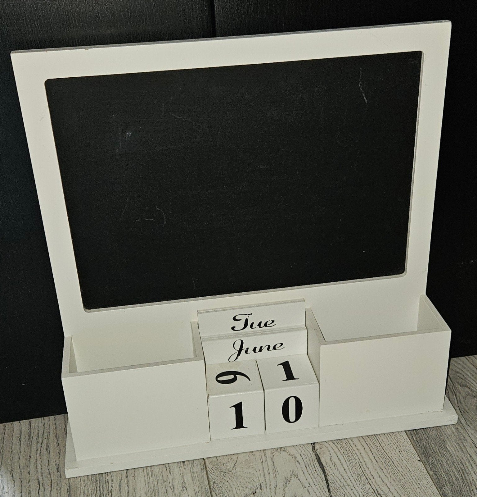 houten buro kalemder met krijtbord, Ophalen of Verzenden, Maandkalender