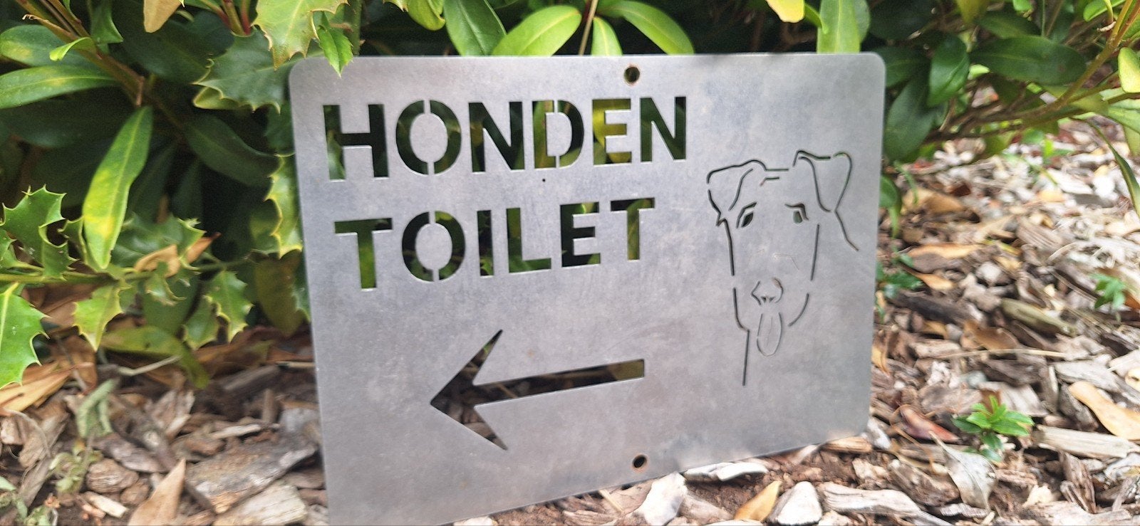 Bordje " Honden toilet" aluminium, Ophalen of Verzenden