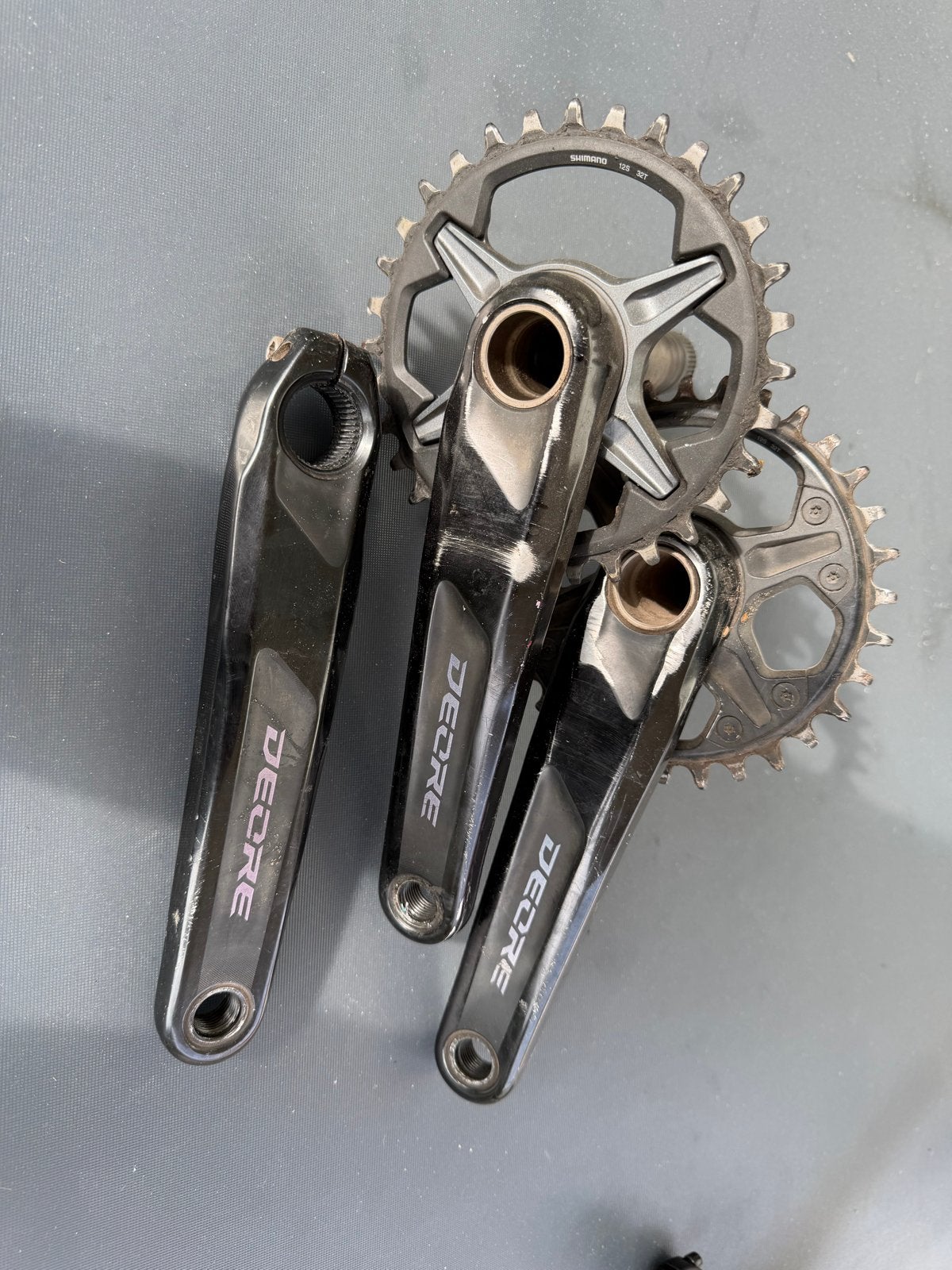 Shimano Deore Crankstel - Gebruikt, Fietsen en Brommers, Gebruikt, Aluminium, Mountainbike, Ophalen