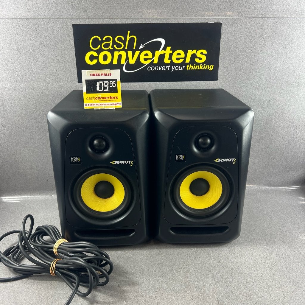 KRK Rokit 5 Studio Monitor speakers | Set van 2 | 417312, Gebruikt, Inclusief kabels, Ophalen of Verzenden, KRK
