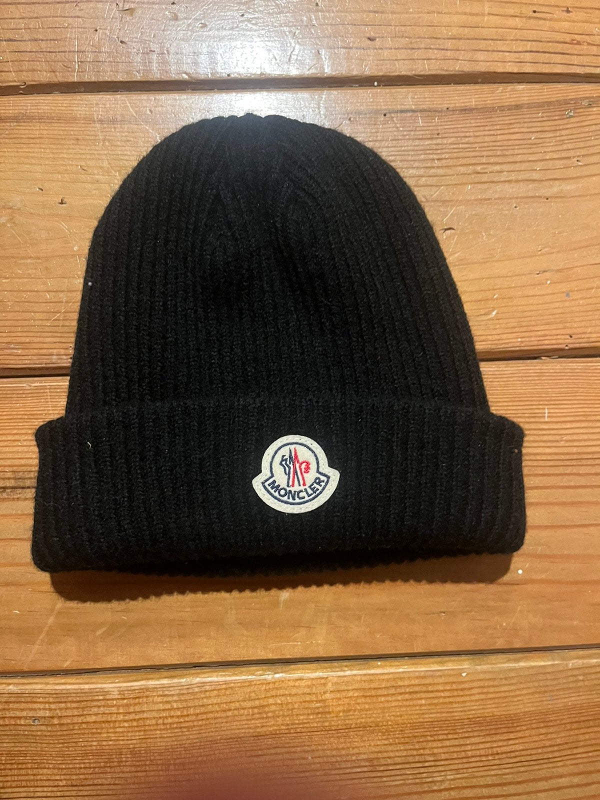 Moncler Muts Zwart, Kleding | Heren, Mutsen, Sjaals en Handschoenen, Ophalen of Verzenden, Zo goed als nieuw, Muts