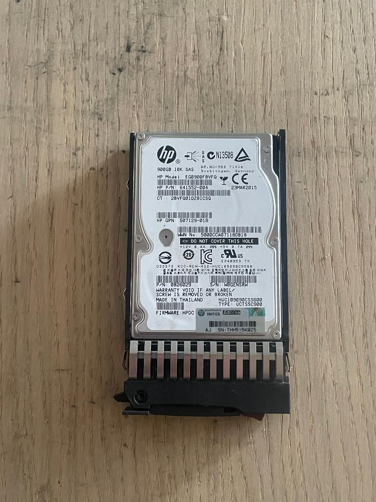 900GB SAS 2.5inch, Intern, Gebruikt, SAS, 900GB