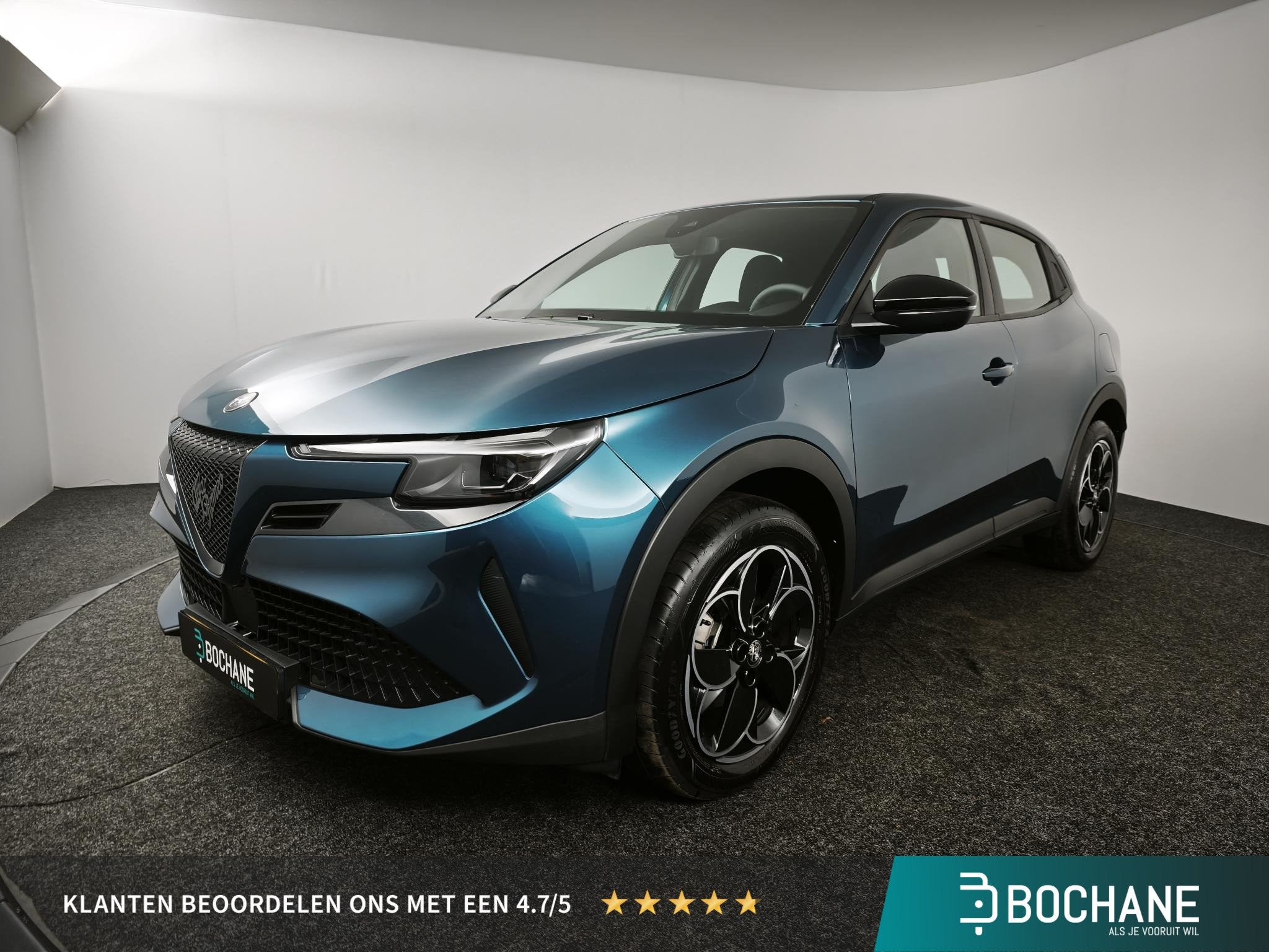 Alfa Romeo Junior Elettrica 54 kWh | SOH 96,9% | Apple CarPl, Auto's, Alfa Romeo, 413 km, Stof, Gebruikt, Blauw