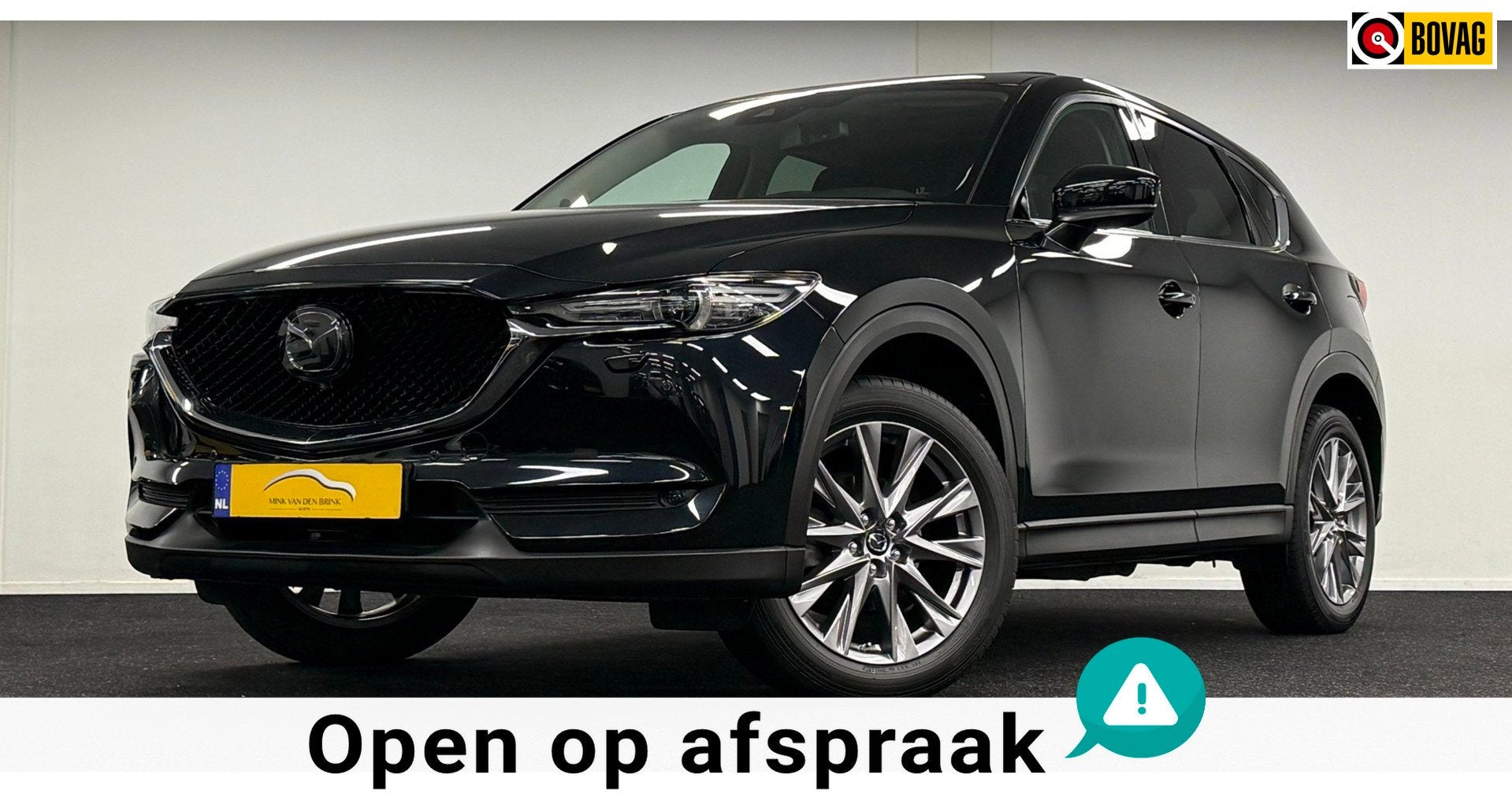 Mazda CX-5 2.5 4WD SkyActiv-G 194 Luxury*Trekhaak*Leder*Open, Auto's, Gebruikt, Zwart, 4 cilinders, 2000 kg