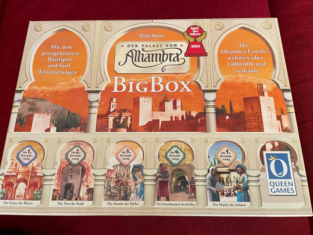 Alhambra Big Box (Duits) - Zo goed als nieuw en compleet, Drie of vier spelers, Ophalen of Verzenden, Zo goed als nieuw
