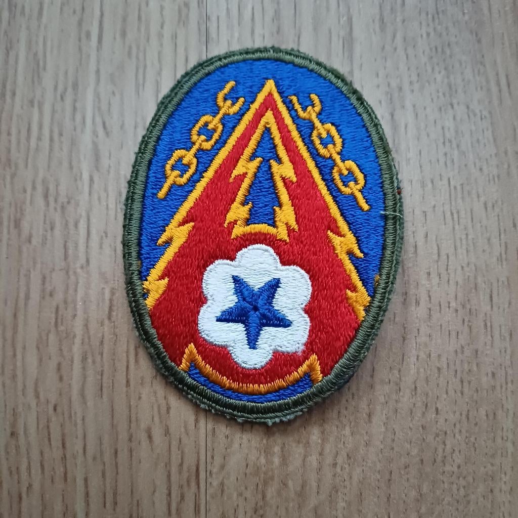 WW2 HQ European theatre USA schoulder badge, Verzamelen, Ophalen of Verzenden, Landmacht, Amerika, Embleem of Badge