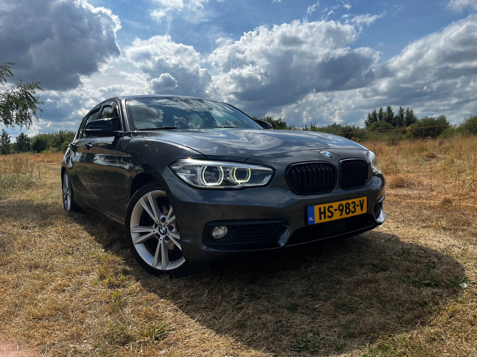 BMW 1-Serie 2.0 120D 5DR AUT 2015 Grijs LCI, Achterwielaandrijving, 1995 cc, Leder en Stof, Bedrijf