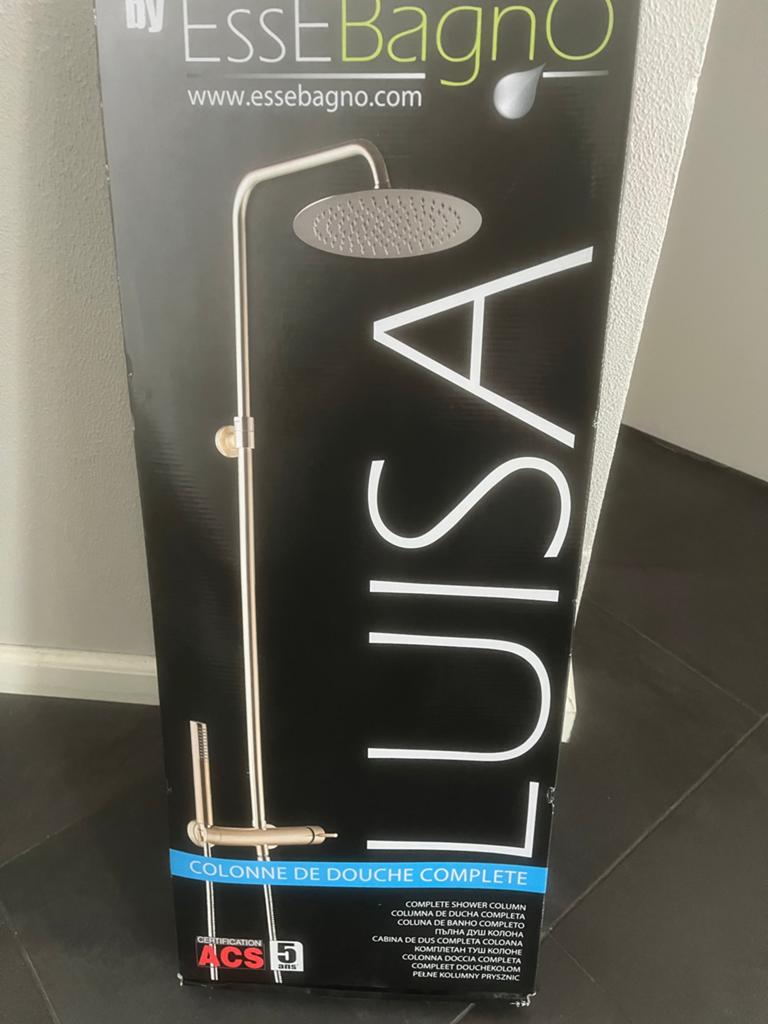 EsseBagno Luisa Doucheset goudkleurig, Doe-het-zelf en Verbouw, Ophalen of Verzenden, Nieuw, Koper, Douche