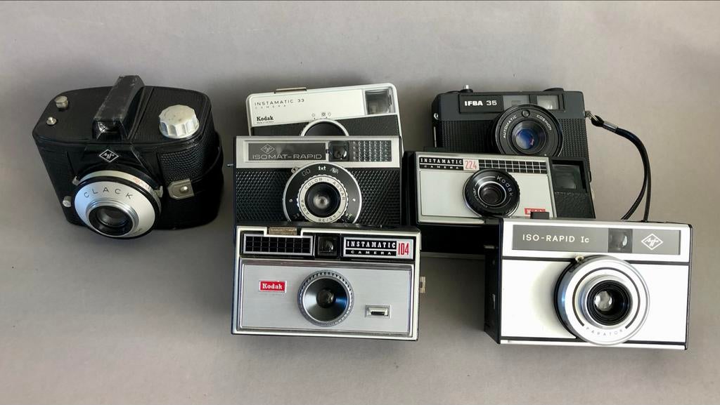 Lotje oude camera’s - Kodak, Agfa, Ifba, Ophalen of Verzenden, Gebruikt, Compact, Kodak