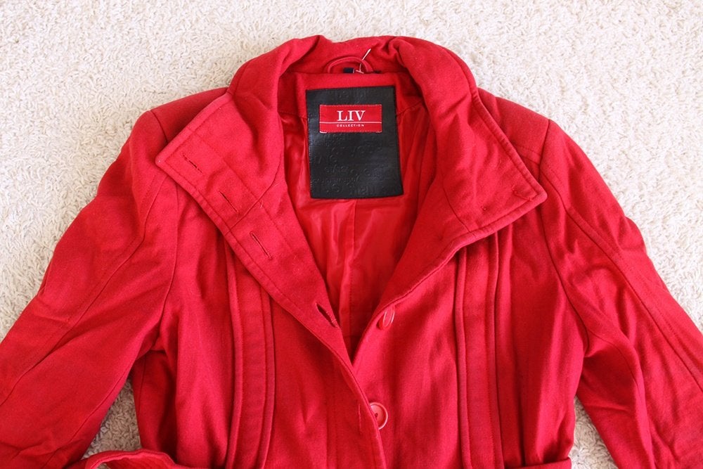 Mooie Rode LIV Vintage Dames Jas (Maat 42) - 76 € 35,-, Maat 42/44 (L), Ophalen of Verzenden, Zo goed als nieuw, LIV