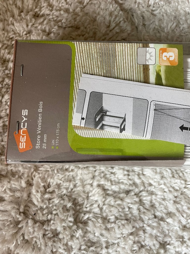 Wit houten jaloezie NIEUW plus 2e gebruikte versie gratis, Ophalen, Jaloezie, Wit, Hout