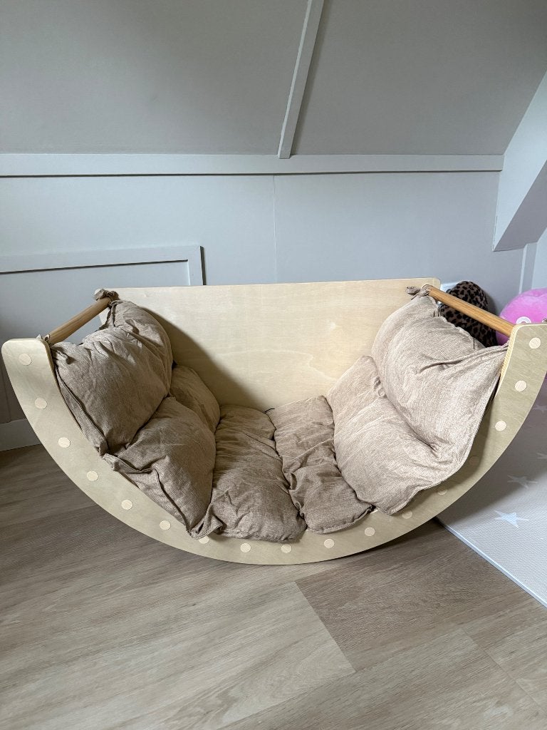 Houten Schommelboog / klimrek montessori, Ophalen, Zo goed als nieuw, Meubelstuk of Keukentje