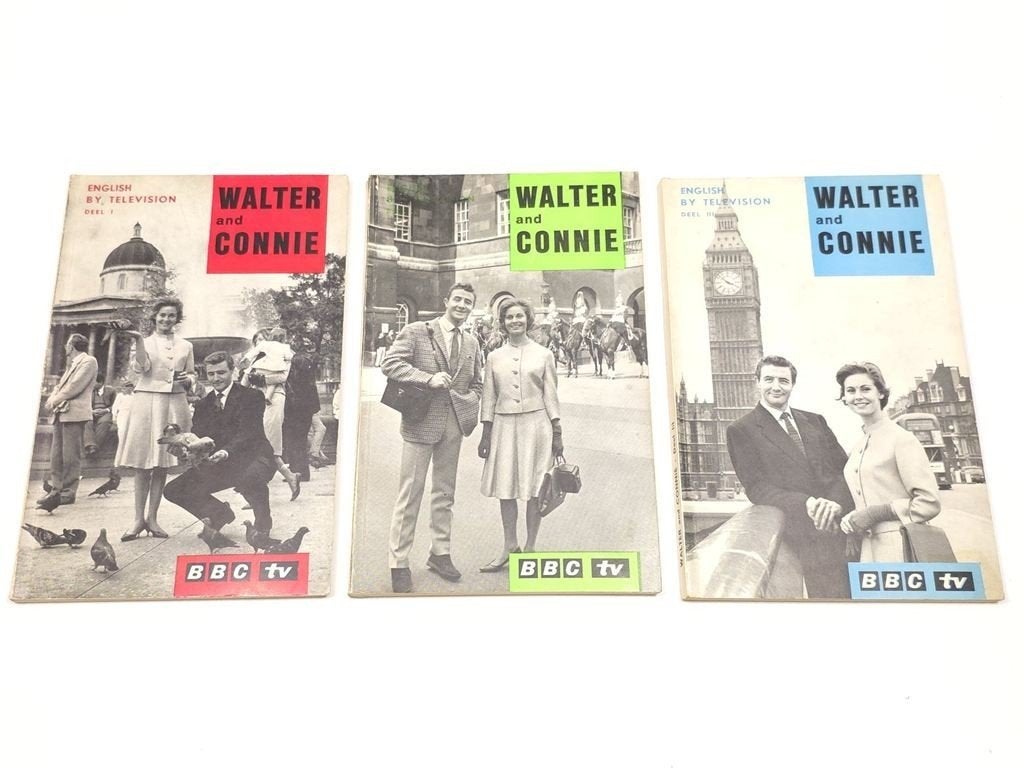 Walter & Connie 3 Delen Compleet — Vintage Cursus Engels 60s, Ophalen of Verzenden, Gelezen